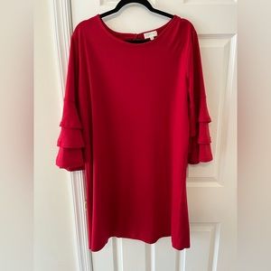 Simply Southern tunic knit dress with layered bell sleeves XXL